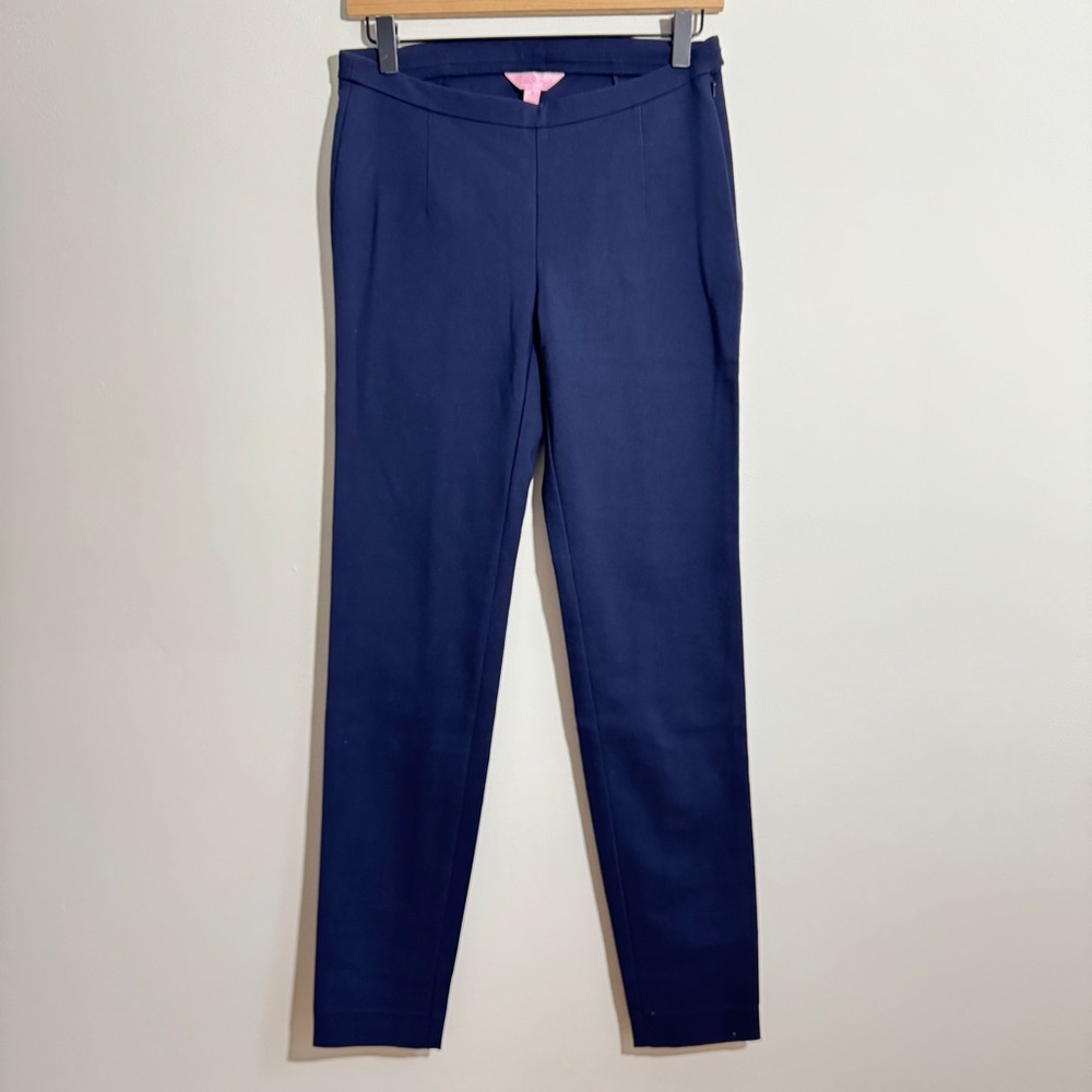 Lilly Pulitzer Navy Blue Slim‎ Fit Ankle Pants Size 4